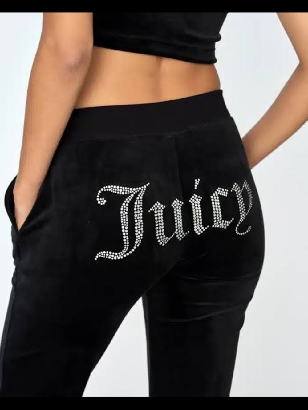 Juicy Couture Black Velvet Lounge Pants XL